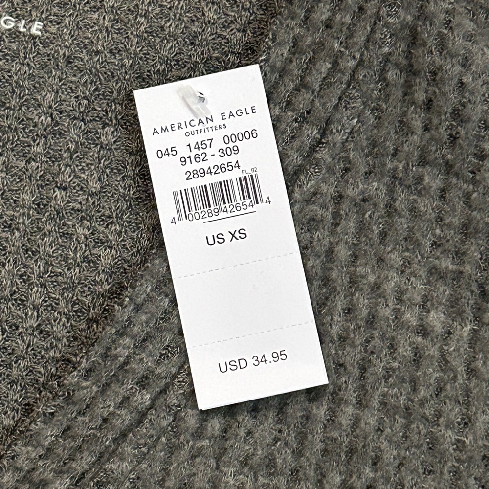 NWT American Eagle Soft & Sexy Plush Waffle Henley Long Sleeve Shirt - XS - Picture 7 of 10